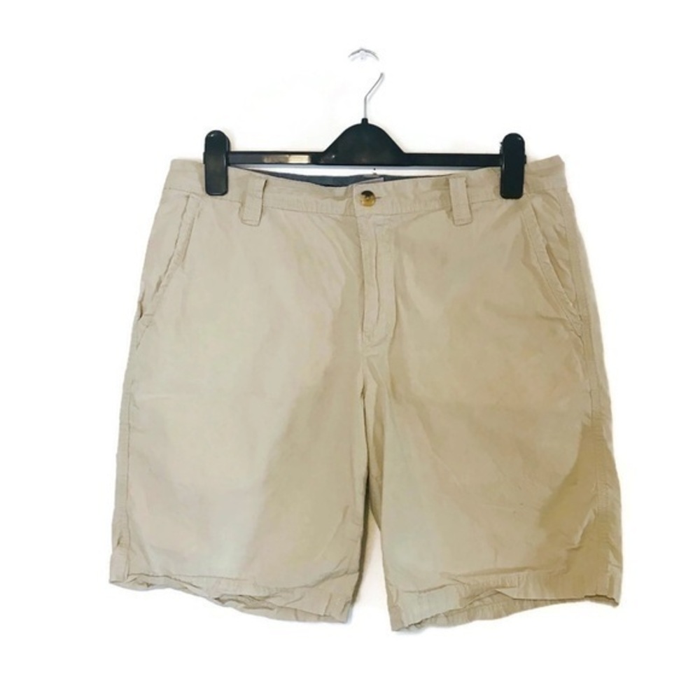 Columbia Khaki Flat Front Lightweight chino Shorts Men’s Size 34